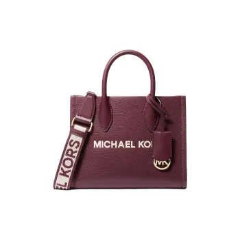 MICHAEL KORS Mirella Leather Tote Bag, Shopping Bag, Handbag Trumpets Women's Fuchsia