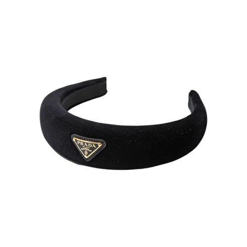 PRADA Fabric Hair Bands Women's Black