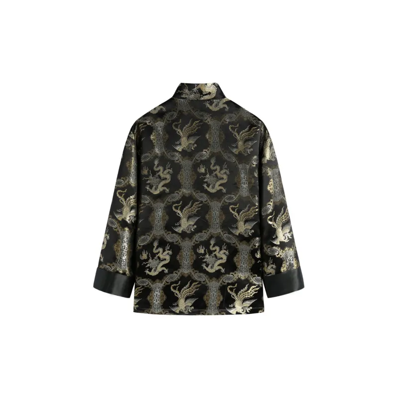 XUANSHENG Jackets Coats Men's Auspicious Dragon And Phoenix-1