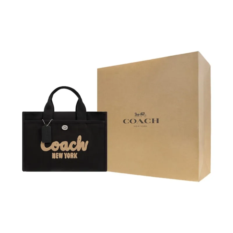 COACH Cargo Fabric Canvas Bag Shoulder Bag Crossbody Bag Handbag Regular Women's Black-5