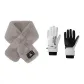 Gray Scarf+White Glove