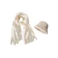 Beige Scarf+Winter Hat