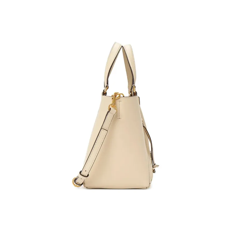 TORY BURCH McGraw Cow Leather Bucket Bag, Handbag, Crossbody Bag Women's Ecru-2
