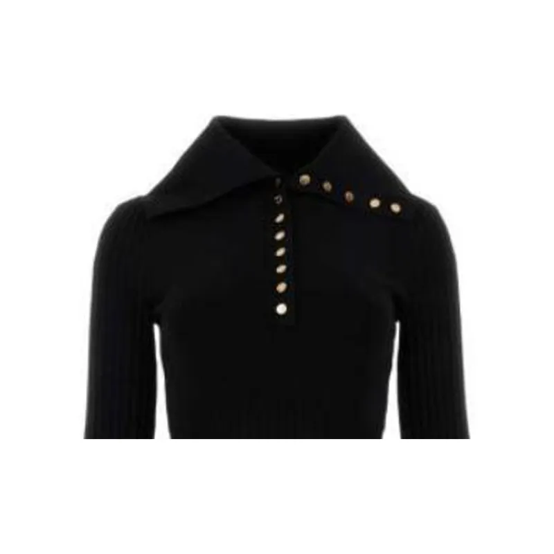 TORY BURCH Polo Sweater Ribbed-detailed Dress-1