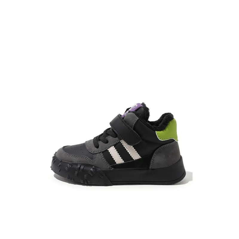 BIG WASP Slip Resistant Anti Kick Abrasion Resistant Mid Top Kids' Skateboarding Shoes Kids'-21