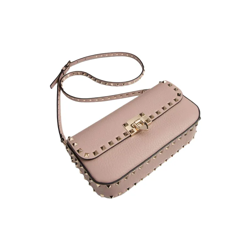 Valentino GARAVANI Grained Calfskin Crossbody Bag Shoulder Bag Women's Powder Pink-4
