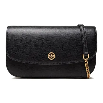 TORY BURCH Robinson Cow Leather Wallet Women's Black