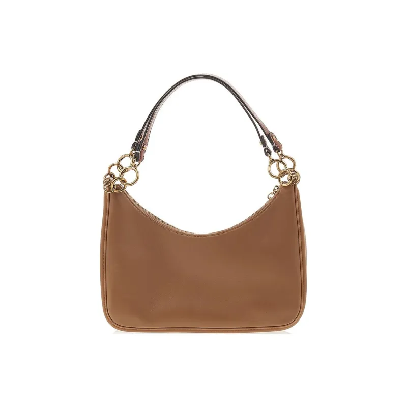 TORY BURCH 151 MERCER Leather Nappa Leather Crescent Medium Size Women's Lifting Tiramisu Beige/Brown-2