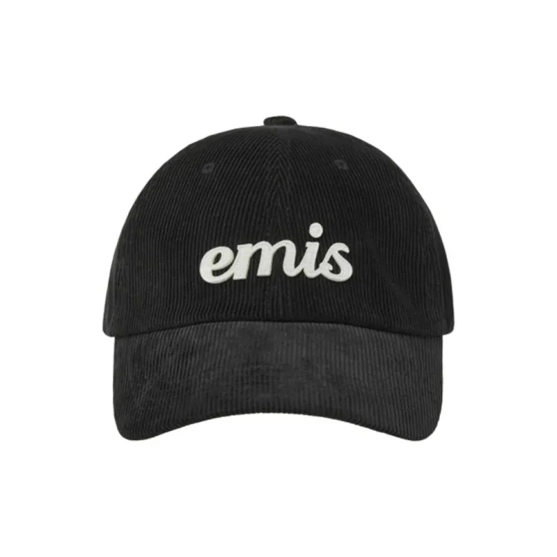 Emis Cotton, Corduroy Baseball Caps Unisex Black-1