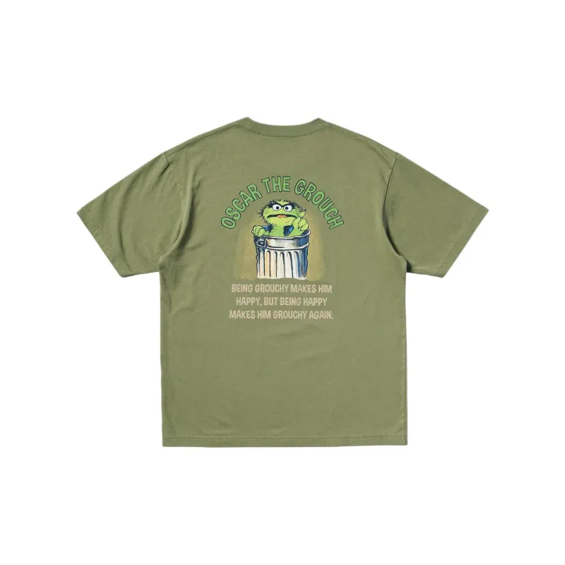 Sesame Street X UNIQLO Sesame Street Collaboration T Shirts Unisex Olive-1