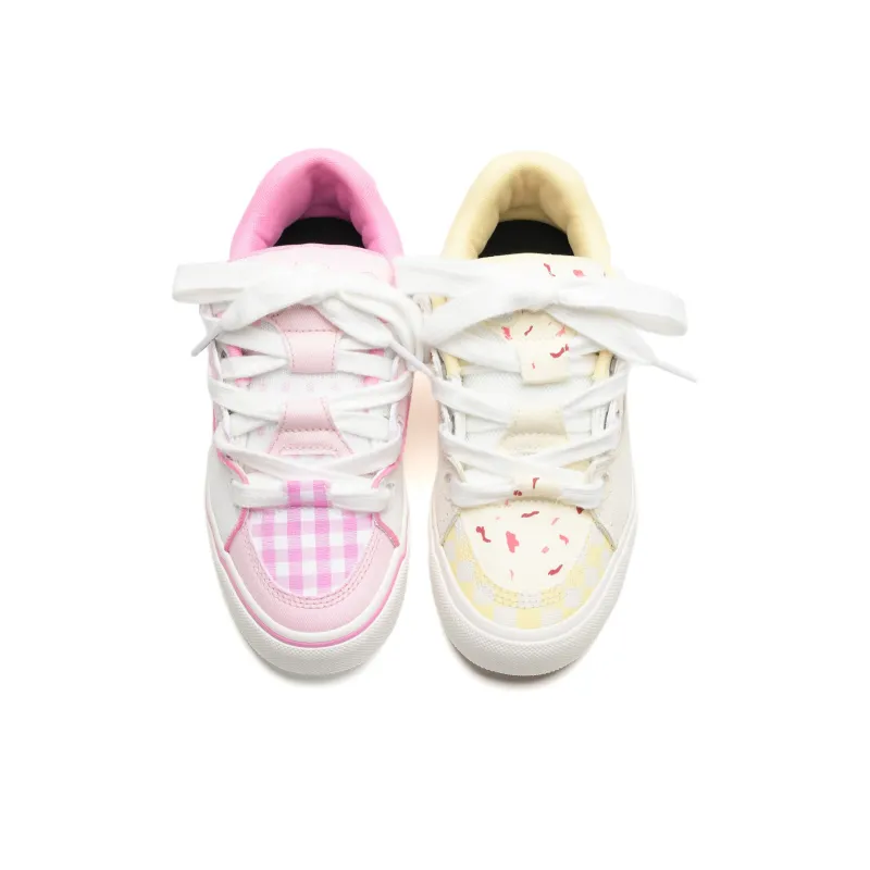 7 SEVFUN Low-Top Skateboard Shoes Unisex Strawberry Pink-26