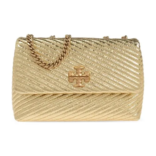 TORY BURCH Kira Lambskin Portable Crossbody Bag, Shoulder Bag Trumpets Women's Gold
