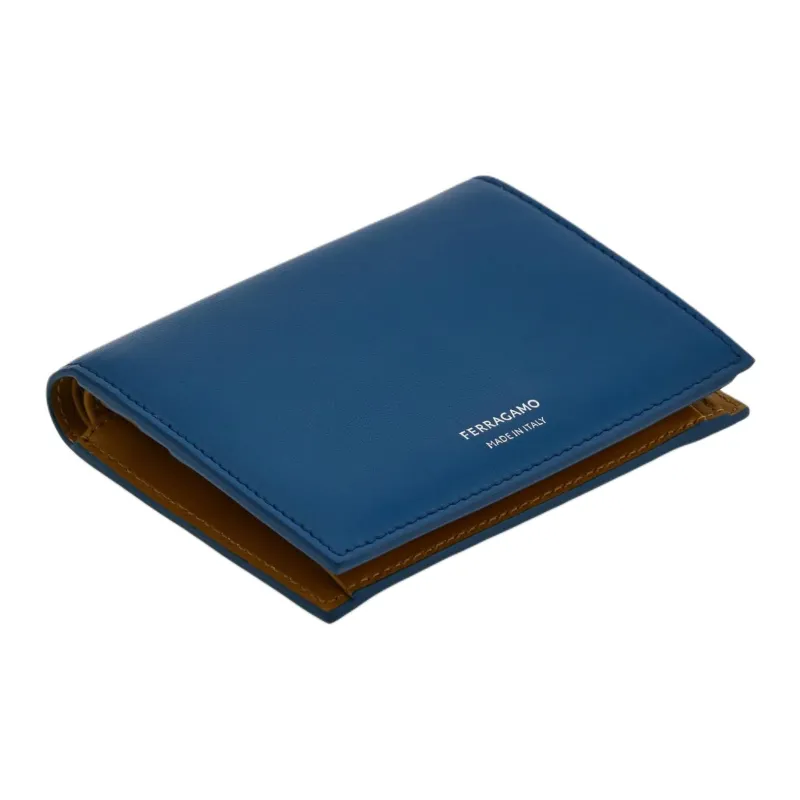 FERRAGAMO Calfskin Wallet Women's Blue-2