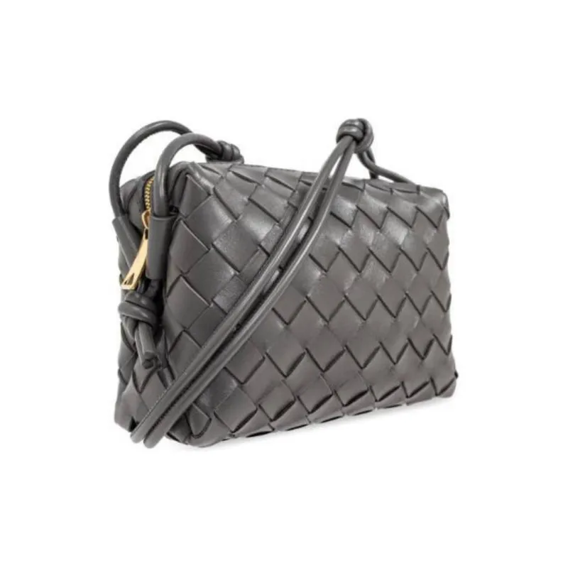 Bottega Veneta LOOP Lambskin Camera Bag Handheld Crossbody Bag Shoulder Bag Mini Women's Gray-1