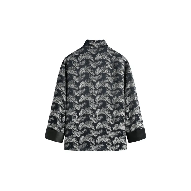 XUANSHENG Spring And Fall Season Jackets Coats Men's Large Feather Jacquard-1