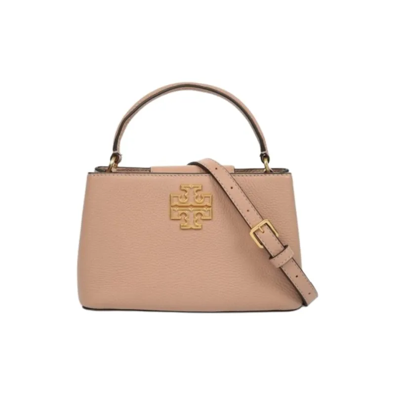 TORY BURCH Britten Leather Tote Bag, Shopping Bag, Shoulder Bag, Crossbody Bag, Handbag Trumpets Women's Pink-0