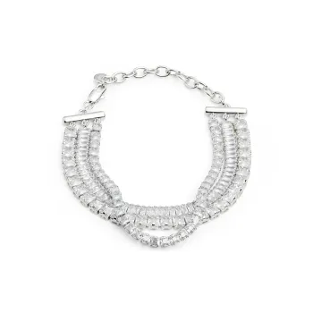 CHARLES&KEITH Brass/Crystal Bracelets Women's Silver