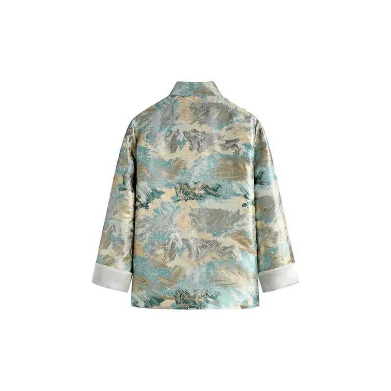 XUANSHENG Jackets Coats Men's Oil Ink Painting-4