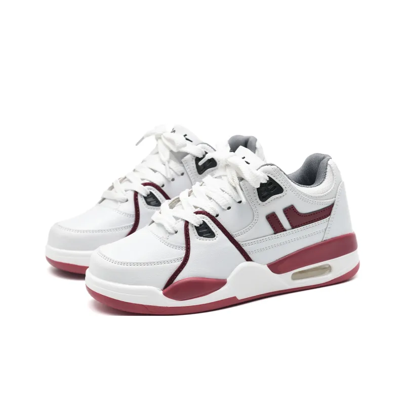 7 SEVFUN Thermal Abrasion Resistant Low Top Skateboard Shoes Unisex White Wine Color-33