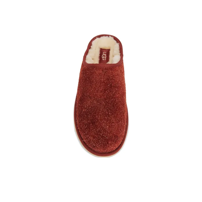 UGG Classic Slip On Shaggy Suede Slipper Red Jasper-3