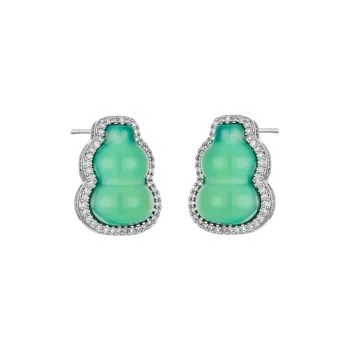 Suddenly Lucky Chalcedony Stud Earrings Women's