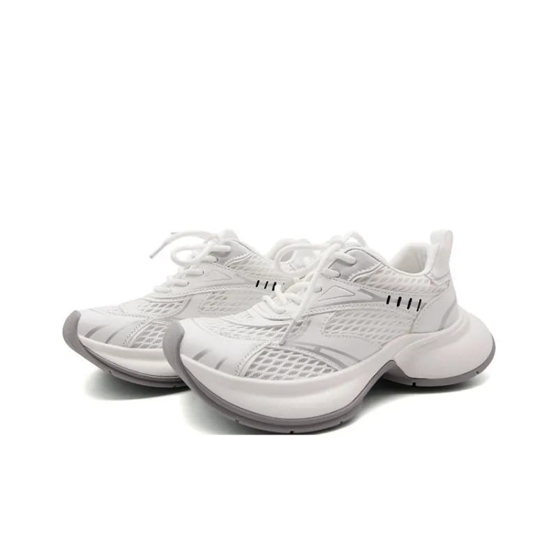 Joy&Mario Cushioning Anti Slip And Wear Resistant Low Top Chunky Sneakers Women's-1