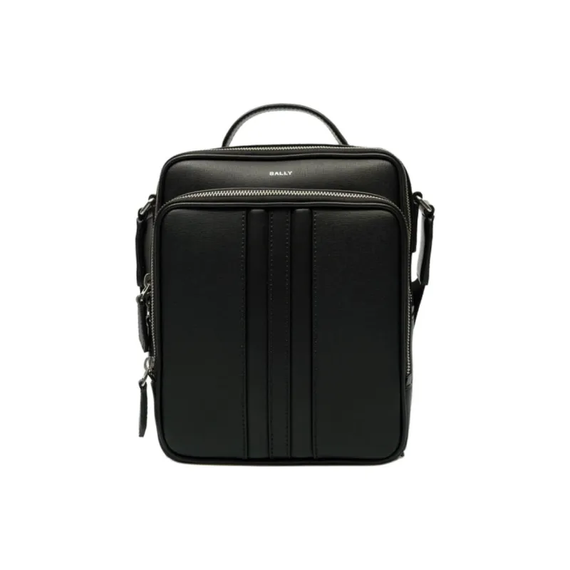 BALLY Regenerated Cow Leather Shoulder Bag Crossbody Bag Men's Black-1