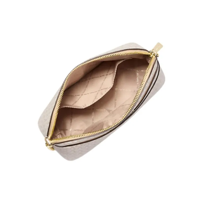 MICHAEL KORS Jet Set Travel Coated Canvas Crossbody Bag Shoulder Bag Medium Size Women's Light Gold-1