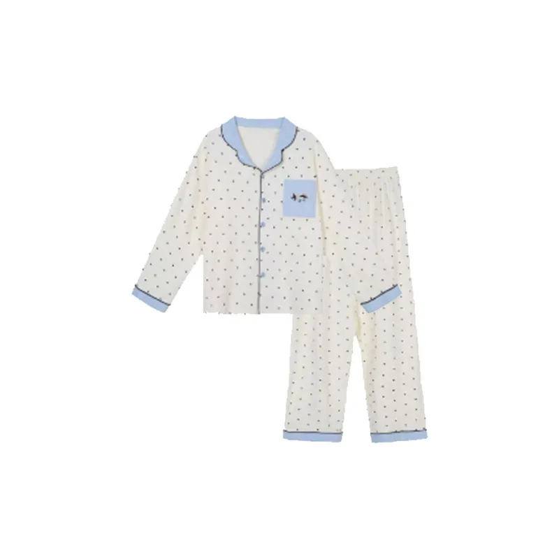 OEING Pajama Set Women's Polka Dot Puppy-0