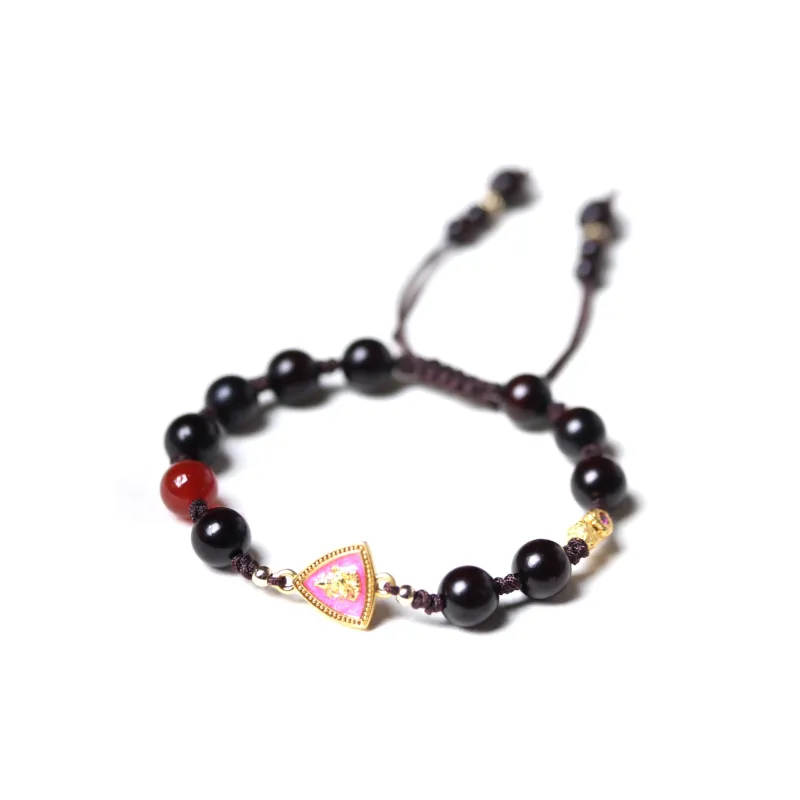 LINKY Laboratory Small Leaf Red Sandalwood Bracelets Unisex-1