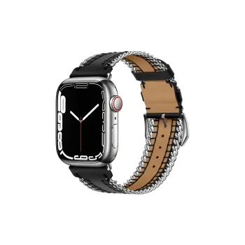MSSM Watch Bands Apple Compatibility 233mm Genuine Leather Material