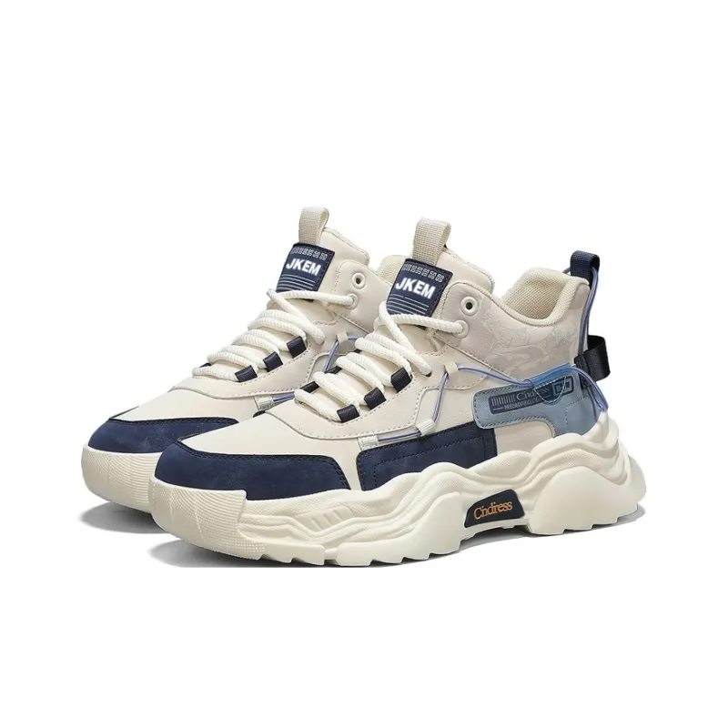 JKEM Cushioned Slip-Resistant Abrasion-Resistant High-Top Chunky Sneakers Men's-15