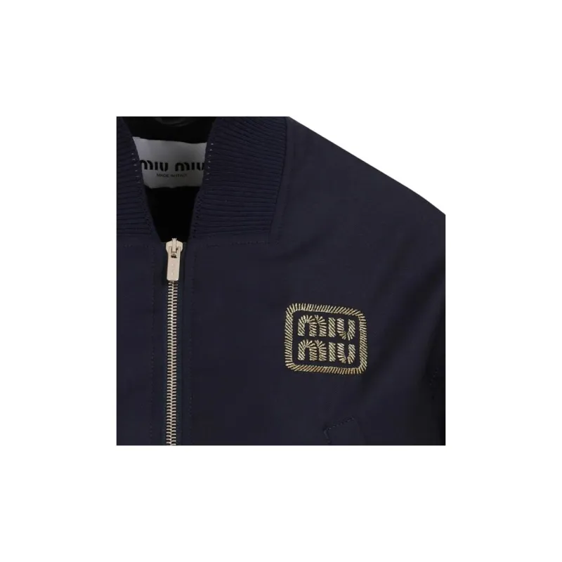 MIU MIU Cropped Zipped Jacket-4