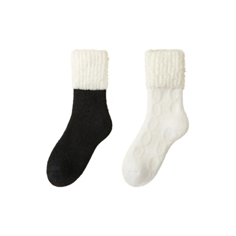 MIIOW Mid Calf Socks Women's 2 Pack-4