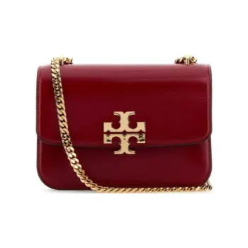 TORY BURCH Eleanor Cow Leather Portable Crossbody Bag Shoulder Bag Small Size Women's Gemstone Red