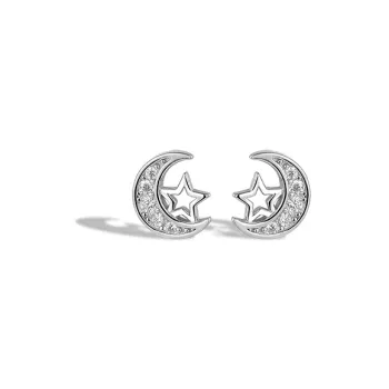 PRP S999 Fine Silver Stud Earrings Women's