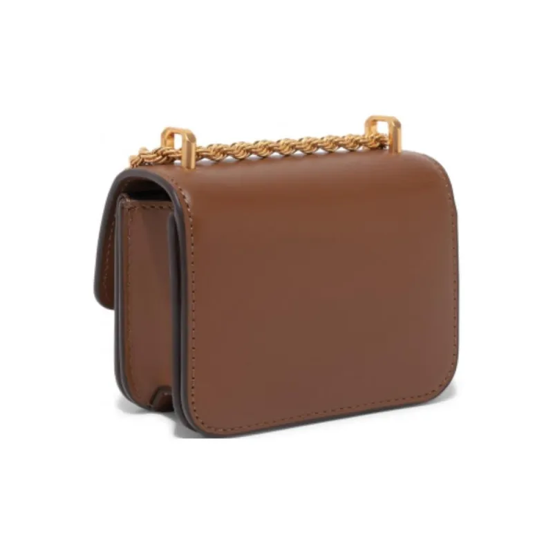 TORY BURCH Leather Portable Crossbody Bag Shoulder Bag Mini Women's Brown-2