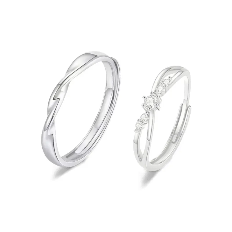 FORCHI Sterling Silver Rings Unisex Anniversary Birthday Gift-0