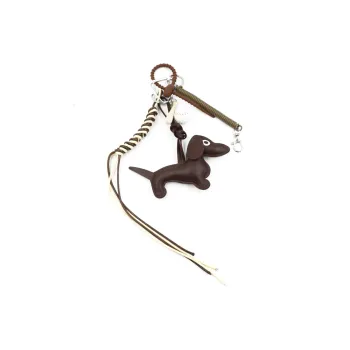 YUESIHUI Leather Puppy Decorative Item Women's Multicolor