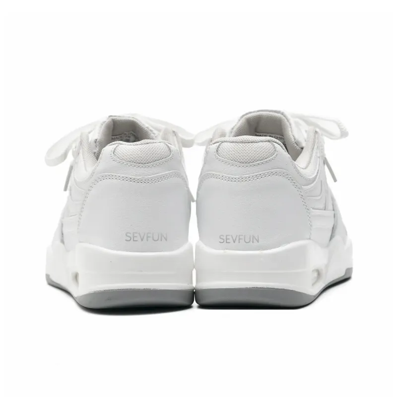 7 SEVFUN Thermal Abrasion Resistant Low Top Skateboard Shoes Unisex White Wine Color-17