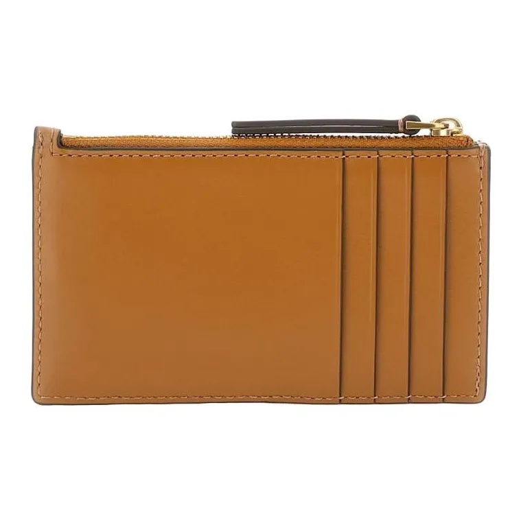 TORY BURCH Kira Nappa Leather Card Holder Women's Tan-1