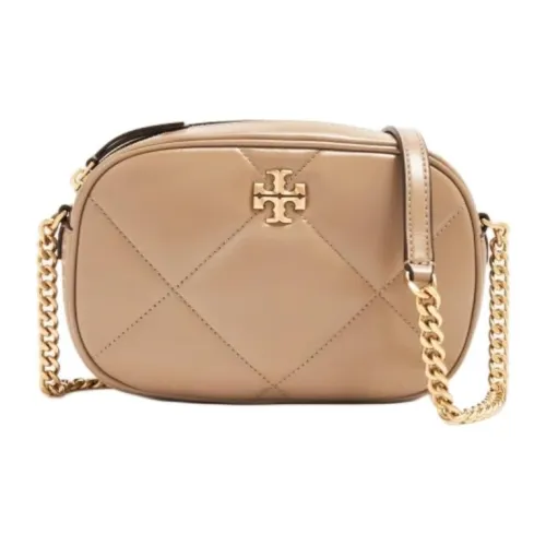 TORY BURCH Kira Nappa Leather Camera Bag, Shoulder Bag, Crossbody Bag Trumpets Women's Beige