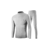 Mock Neck Clothing Sets (Light Gray) Thickened and Fleece-Lined/Windproof Mock Neck