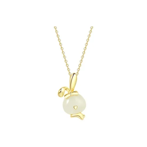 WEITIANXUAN Hetian Jade Necklaces White Jade/Pale Greenish White Jade Unisex