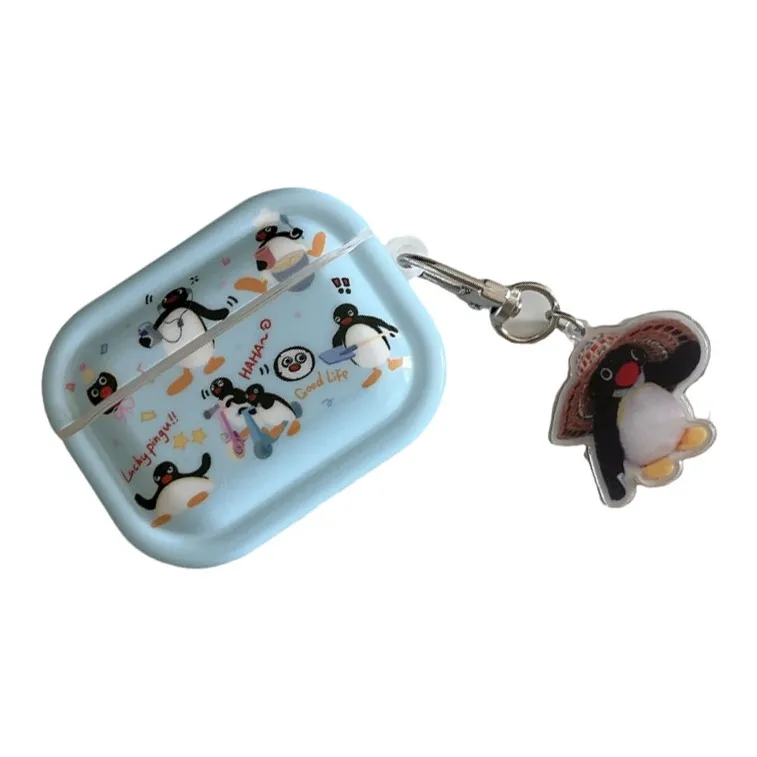 Baohuguang Compatible With AirPods 1/2/3 TPU Ins Cartoon Cute Mischievous Penguin High Value Appearance Headphone Cases-1
