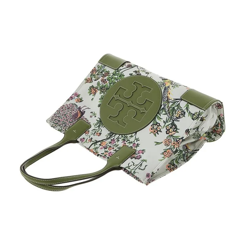 TORY BURCH PVC Tote Bag, Shopping Bag, Handbag Mini Women's Winter Day Sage Print-4