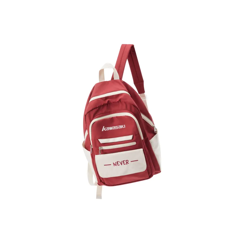 Kawasaki Fabric Backpack Unisex Khaki/Red/Black-8