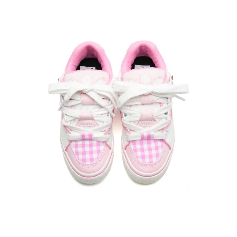 7 SEVFUN Low-Top Skateboard Shoes Unisex Strawberry Pink-38