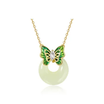 WEITIANXUAN Hetian Jade Necklaces White Jade/Pale Greenish White Jade Unisex