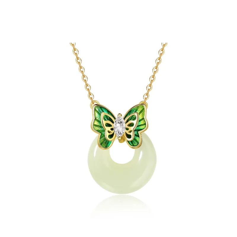 WEITIANXUAN Hetian Jade Necklaces White Jade/Pale Greenish White Jade Unisex-0